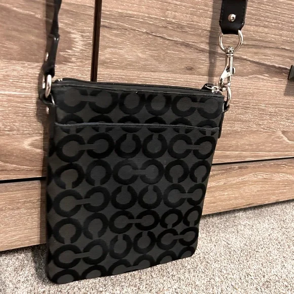 COACH - coach monogram canvas and leather crossbody strap - Picture 2 of 8